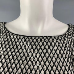 MARC JACOBS Size 0 Silver Grey Silk Sequined Shift Dress