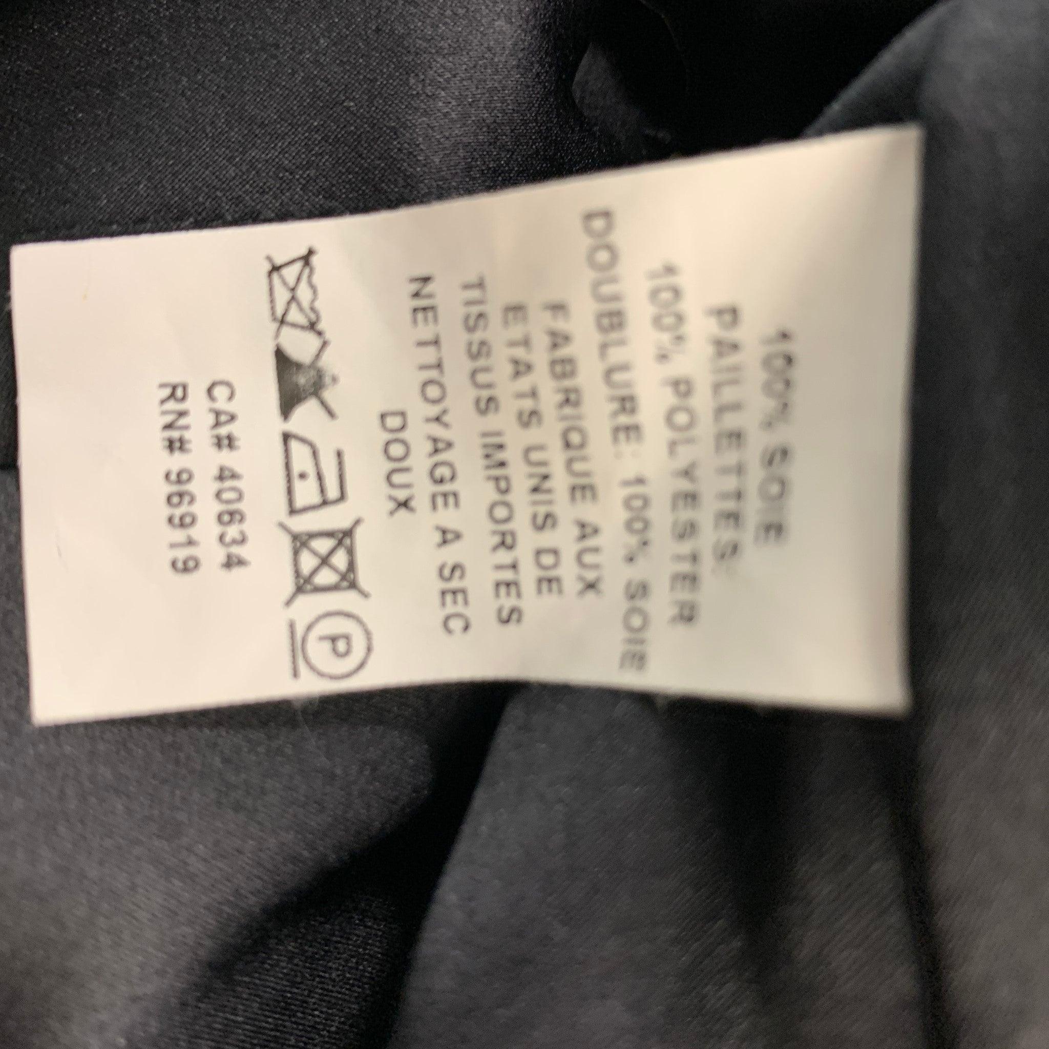 MARC JACOBS - Robe droite à paillettes en soie grise argentée, taille 0 en vente 2