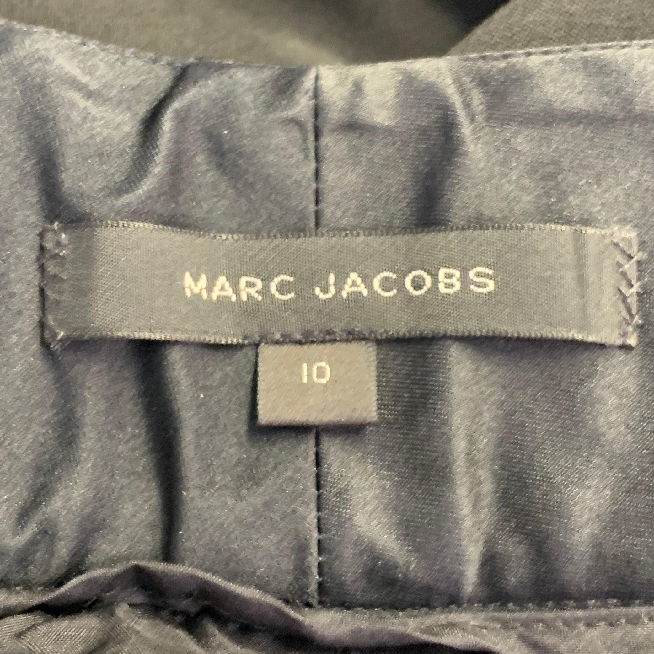 MARC JACOBS Größe 10 Schwarz Wolle Weites Bein Kleid Hose im Angebot 1