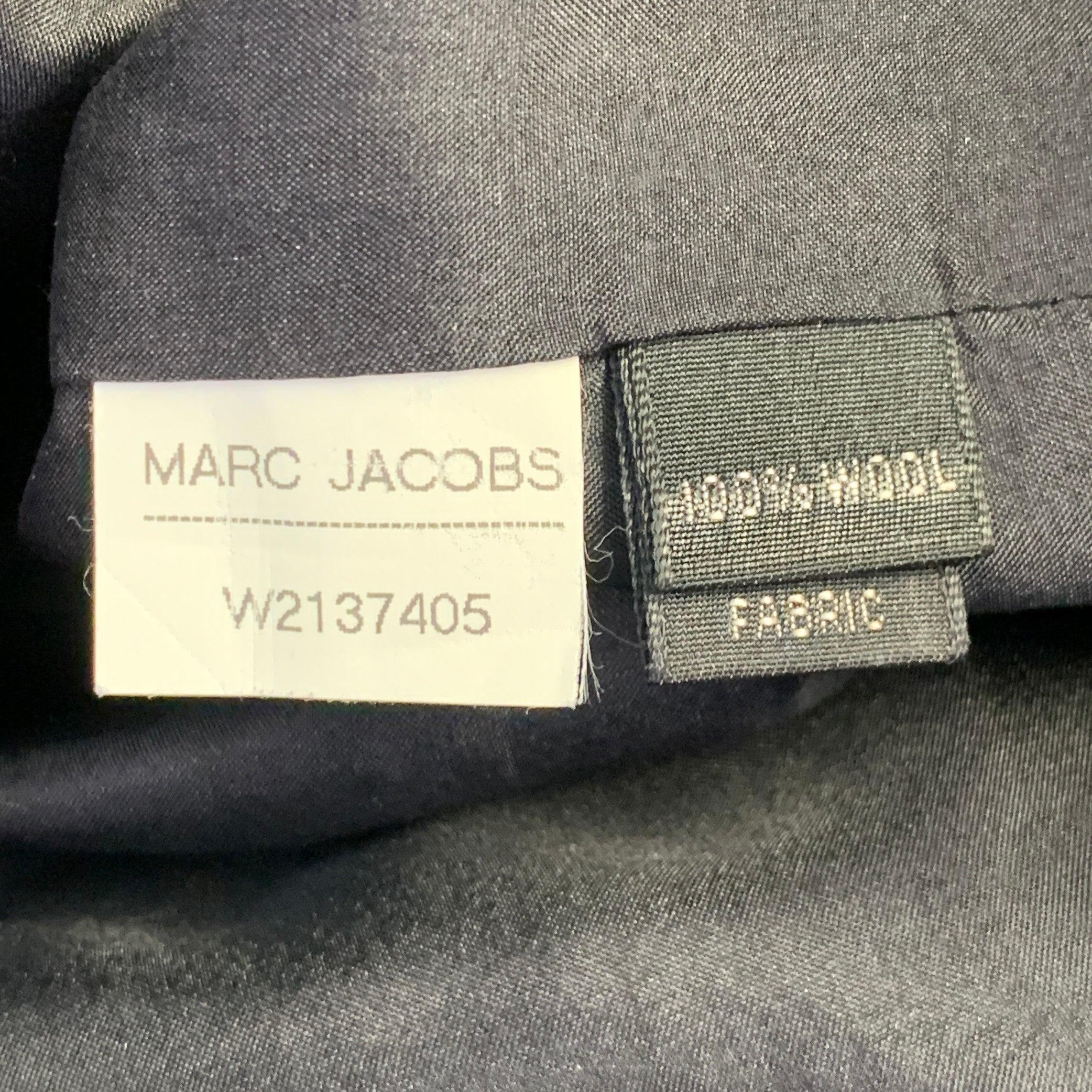 MARC JACOBS Größe 10 Schwarz Wolle Weites Bein Kleid Hose im Angebot 2