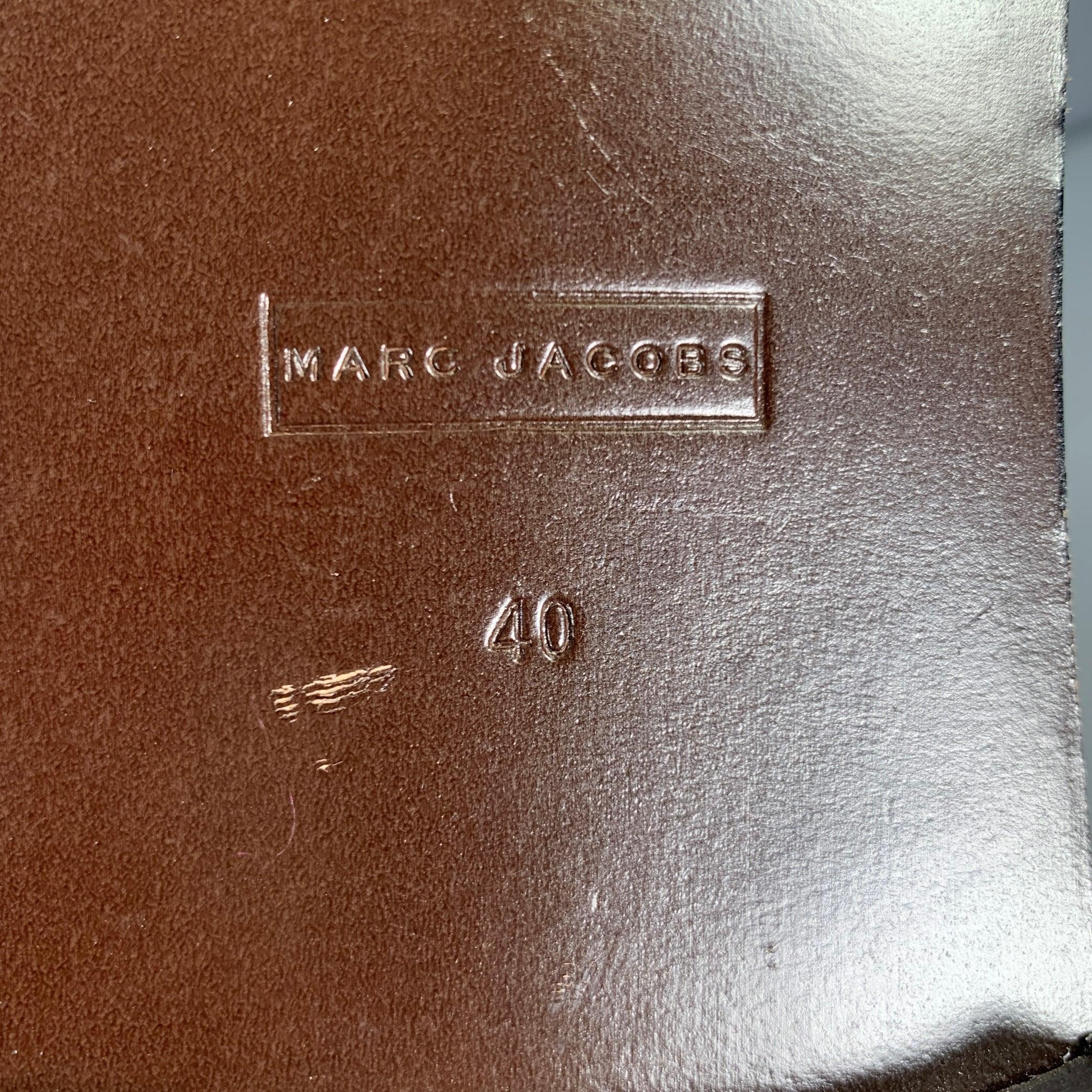 MARC JACOBS Talla 10 Cordones de cuero dorados metalizados en venta 2