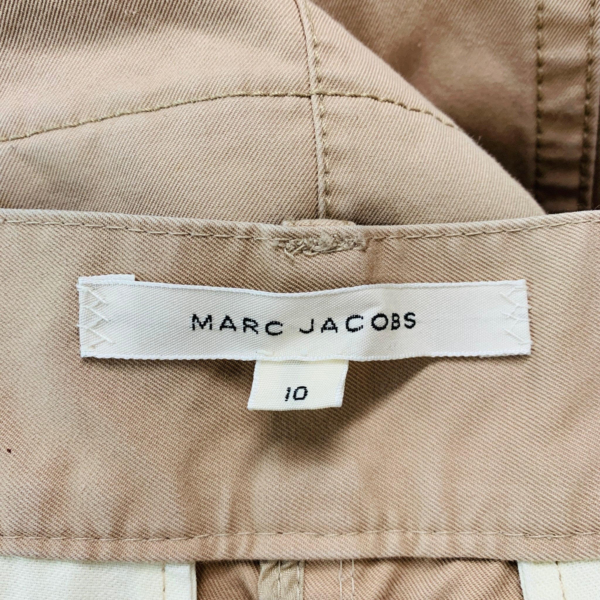 MARC JACOBS Übergroße Shorts aus Baumwolle in Übergröße 10 in Khaki Damen im Angebot