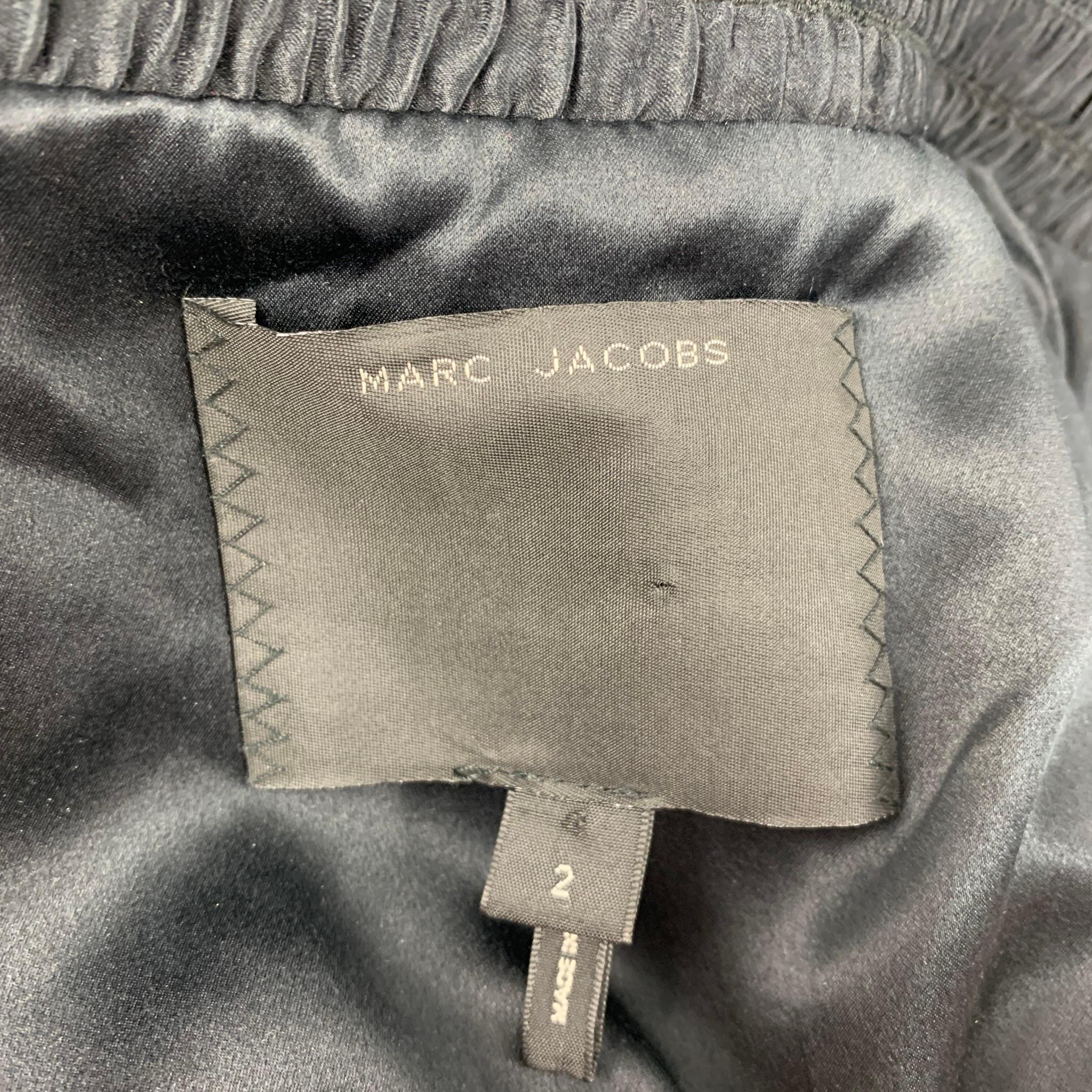 MARC JACOBS Size 2 Black Acetate Blend Rhinestone Embellishment Jacket 1