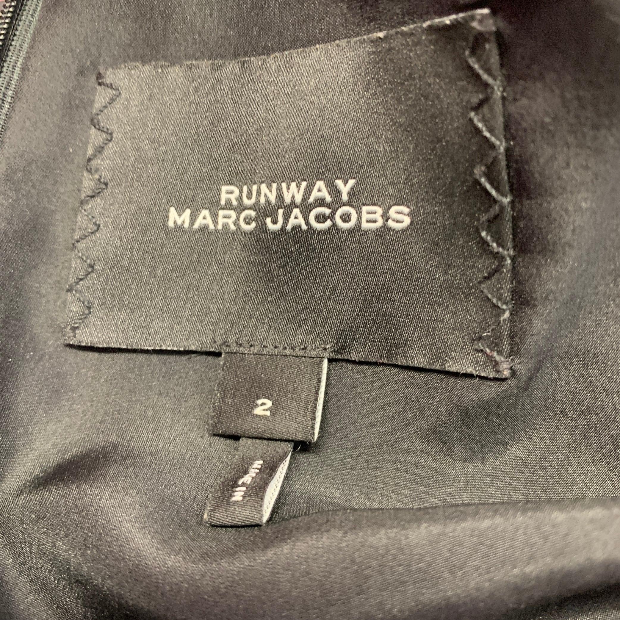 De las mujeres MARC JACOBS Talla 2 Vestido en línea A de lunares de seda blanca y negra en venta