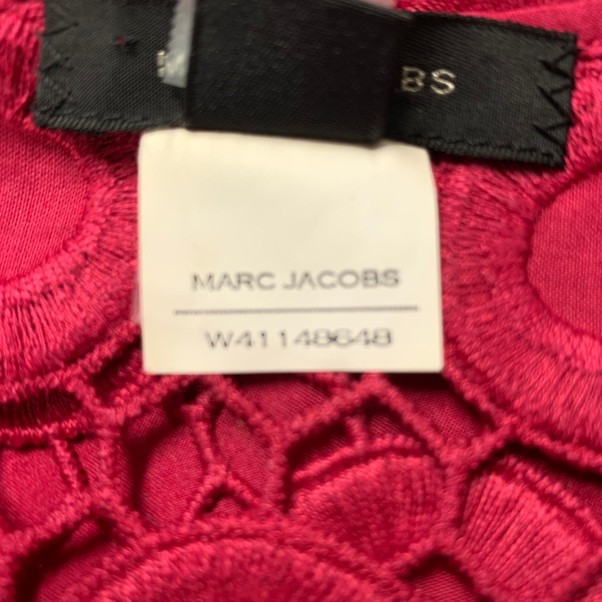 MARC JACOBS Size 2 Raspberry Cotton Eyelet Sleeveless Dress Top 1