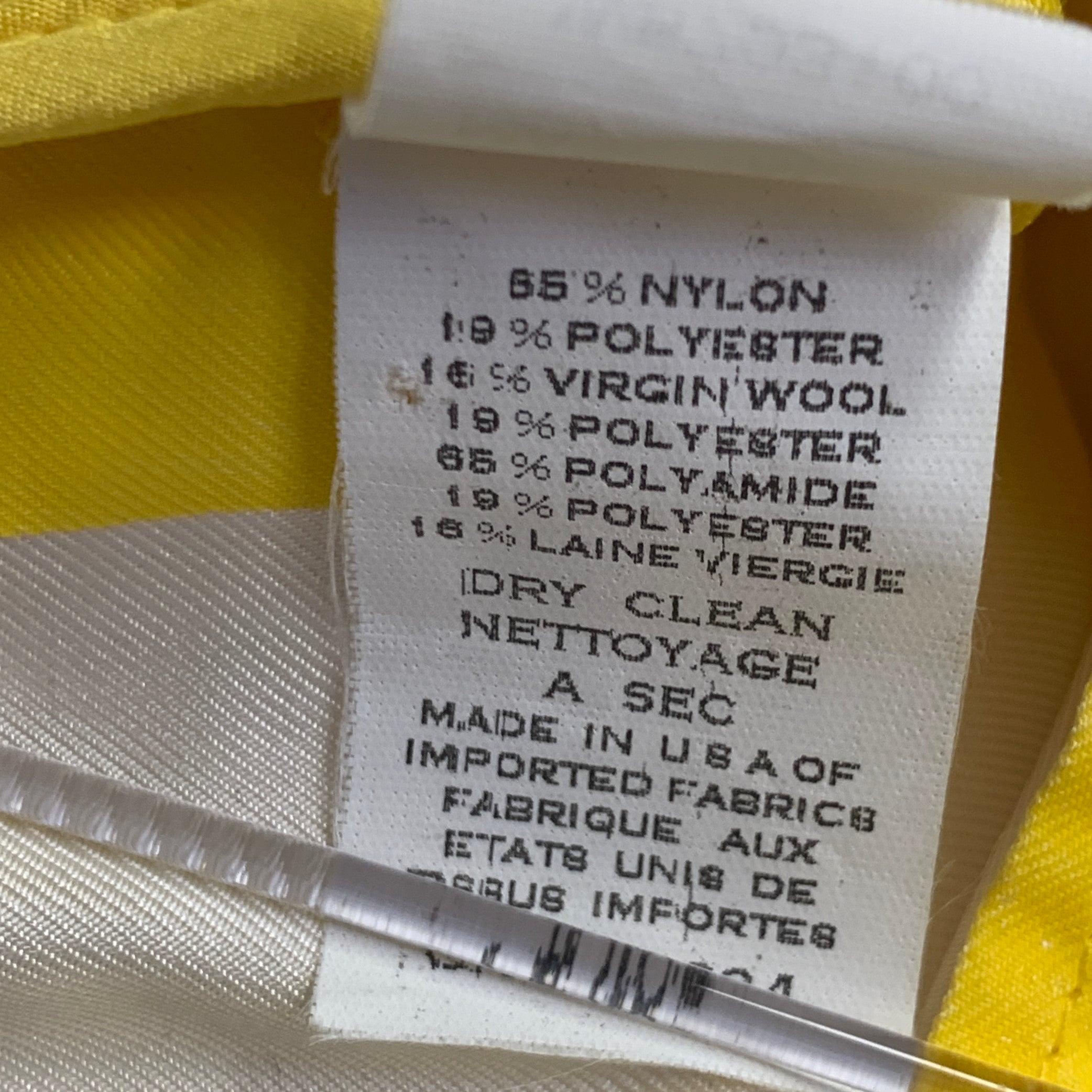 MARC JACOBS Size 2 Yellow White Boucle Stripe Two Pockets Mini Skirt For Sale 3