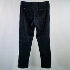 MARC JACOBS Size 32 Black Cotton Velvet Wide Leg Casual Pants