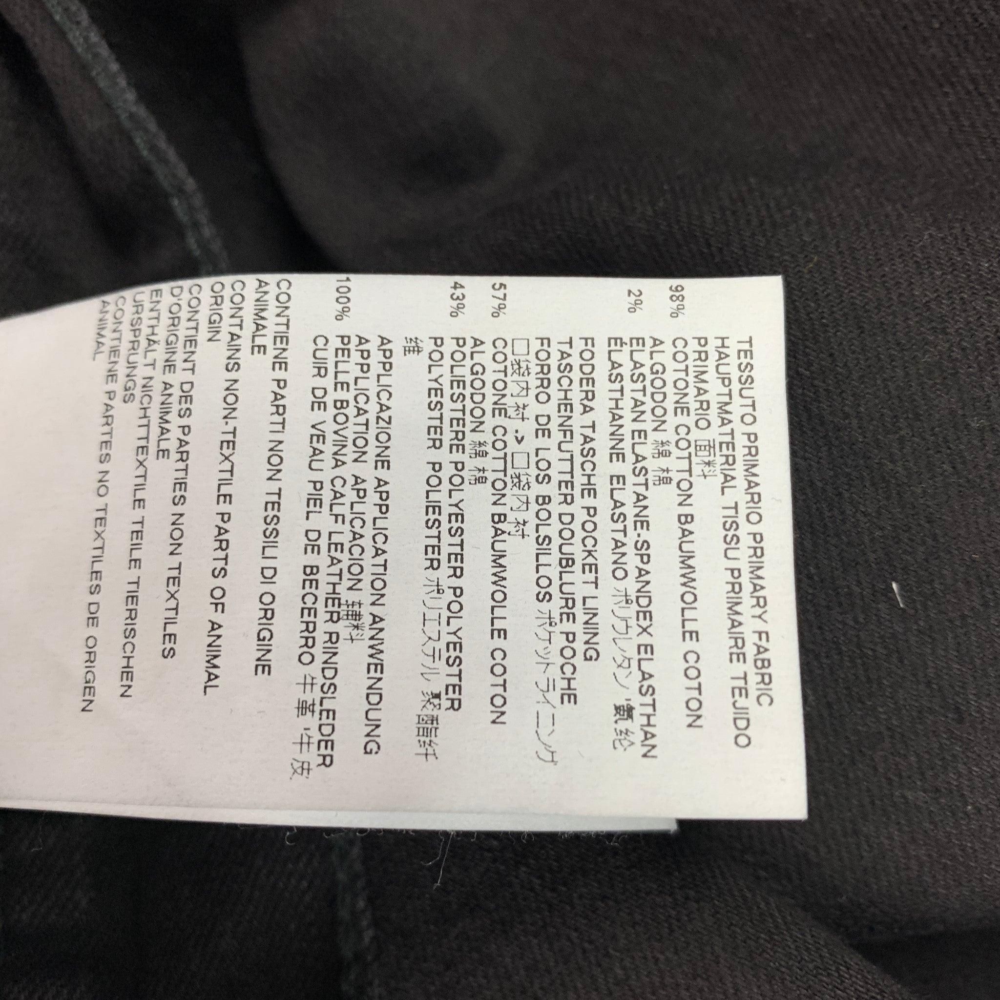 MARC JACOBS Taille 36 Jeans slim en coton noir avec fermeture éclair en vente 1