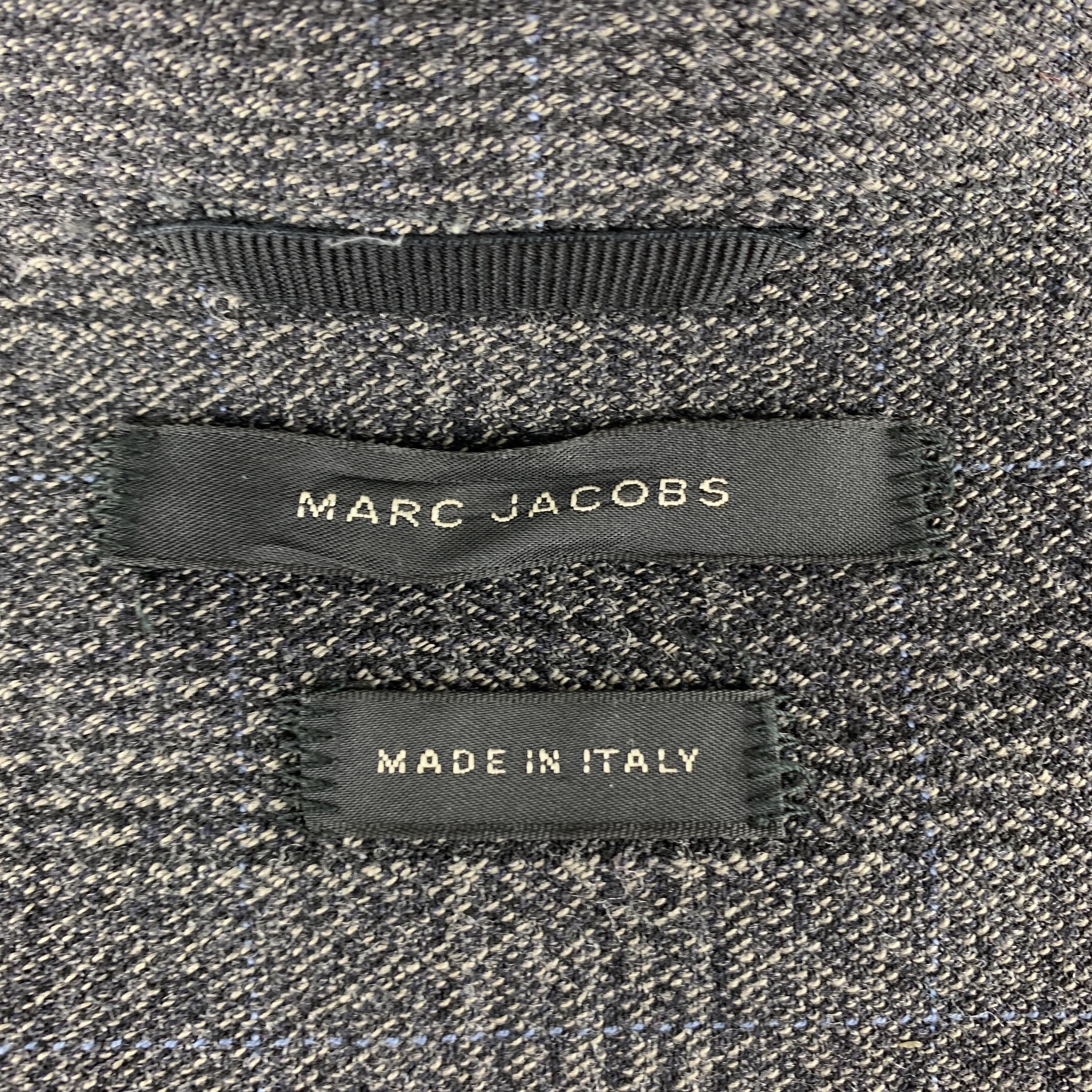 MARC JACOBS Size 36 Gray Glenplaid Yack Zip Trucker Jacket 2