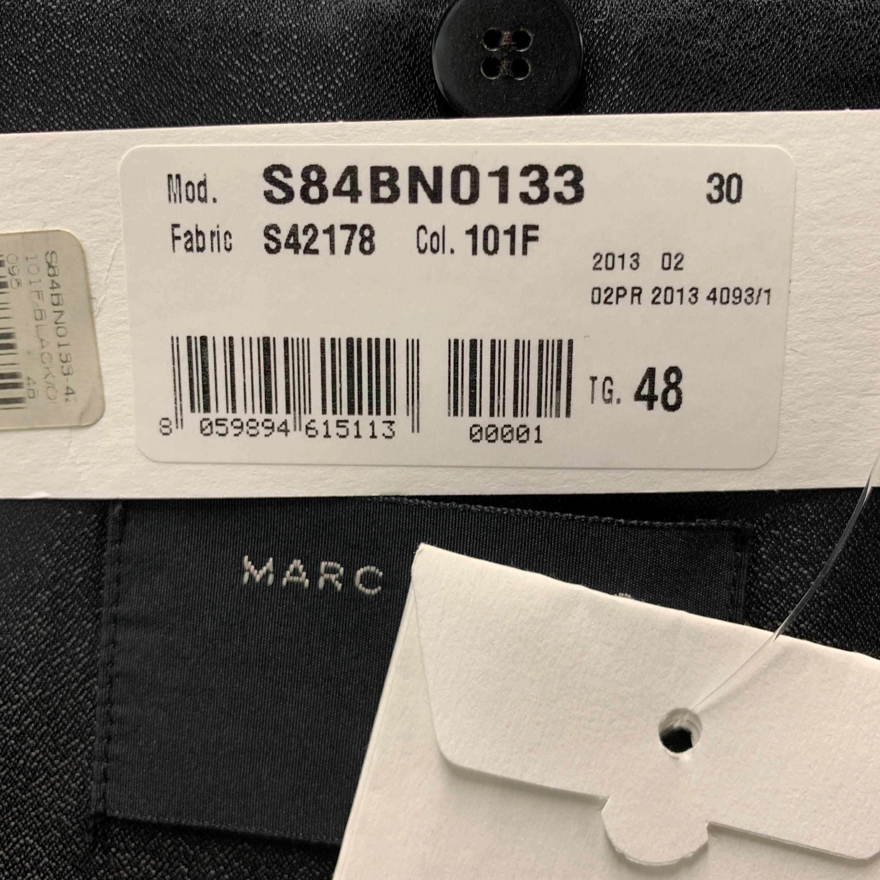 MARC JACOBS Größe 38 Schwarz-Weißer Sportmantel mit Hahnentrittmuster aus Wolle und Notch-Revers im Angebot 1