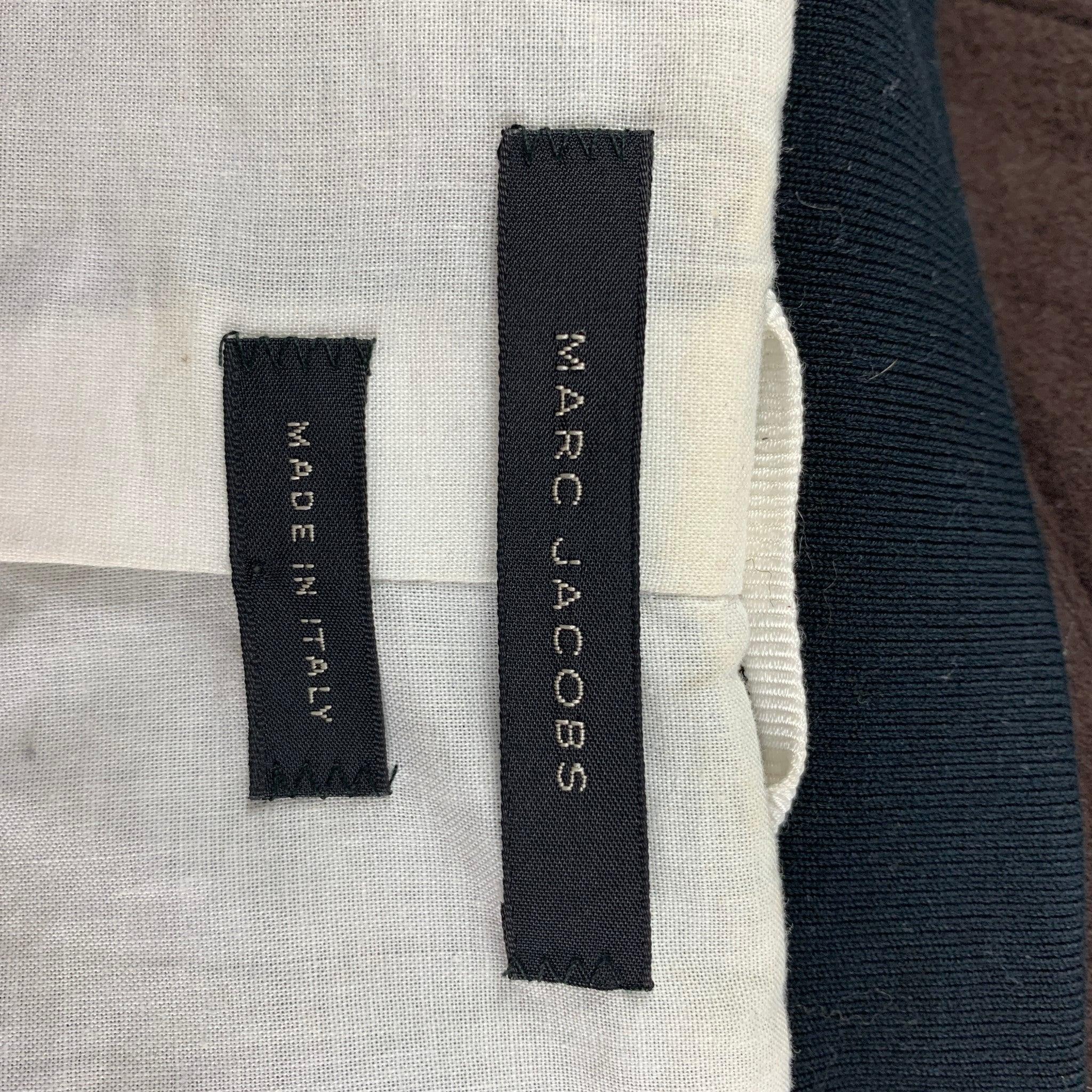 MARC JACOBS Größe 38 Brown Wool Blend Bomber Jacket im Zustand „Gut“ im Angebot in San Francisco, CA