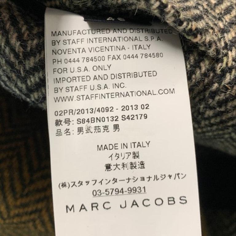MARC JACOBS Size 38 Grey Black Herringbone Wool Notch Lapel Sport Coat 2