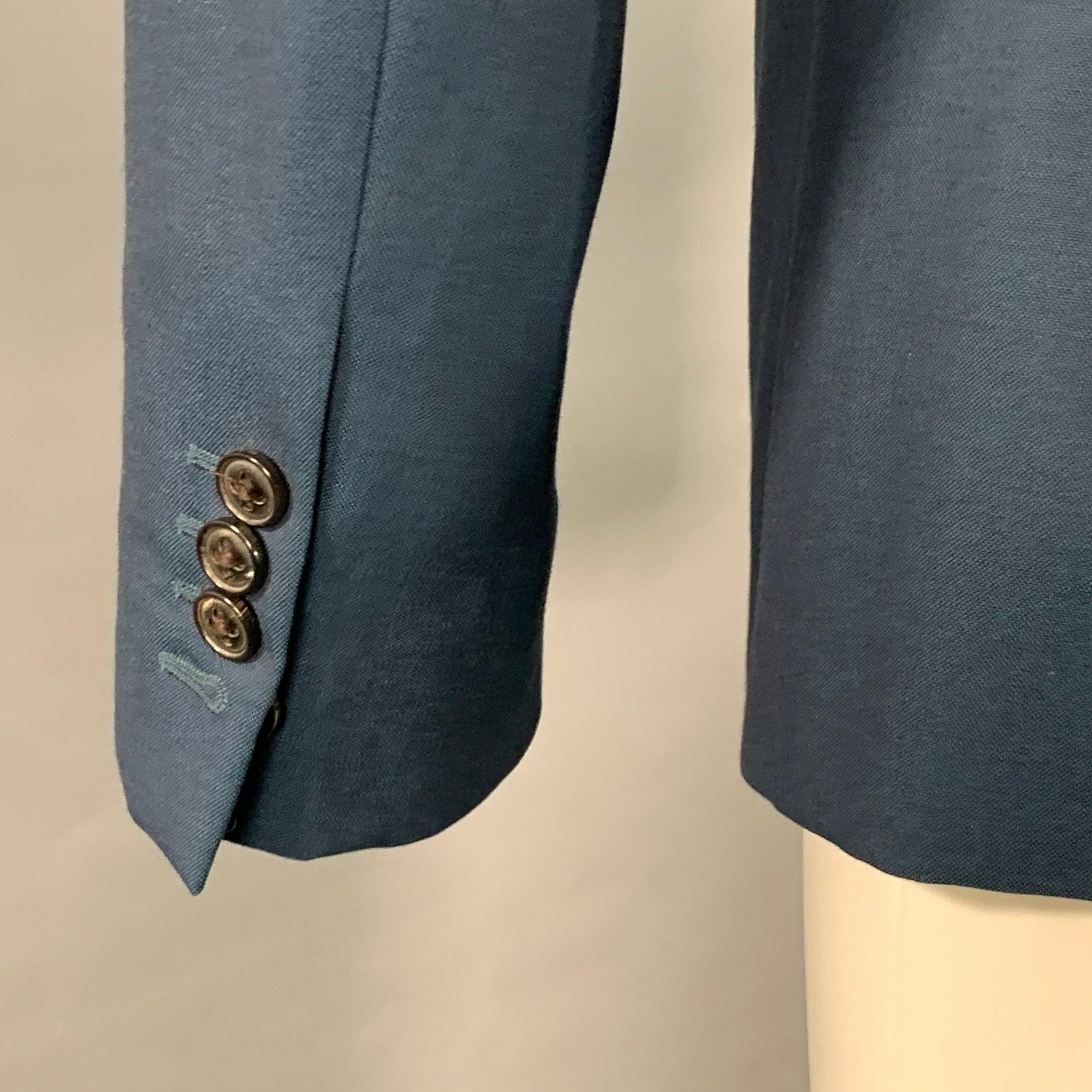 MARC JACOBS Taille 38 Manteau de sport en laine marine à revers échancr�é Bon état - En vente à San Francisco, CA
