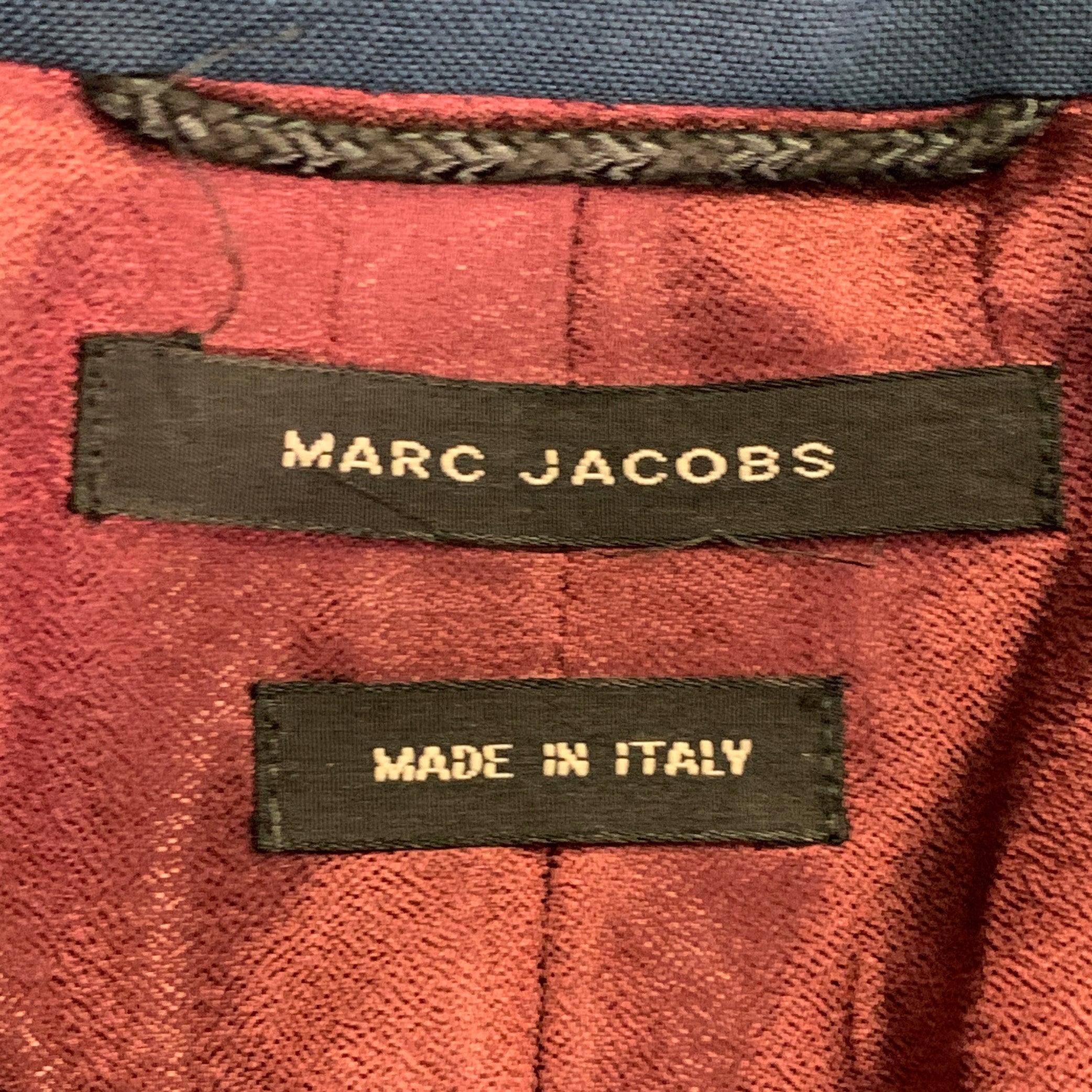 MARC JACOBS Taille 38 Manteau de sport en laine marine à revers échancré en vente 2
