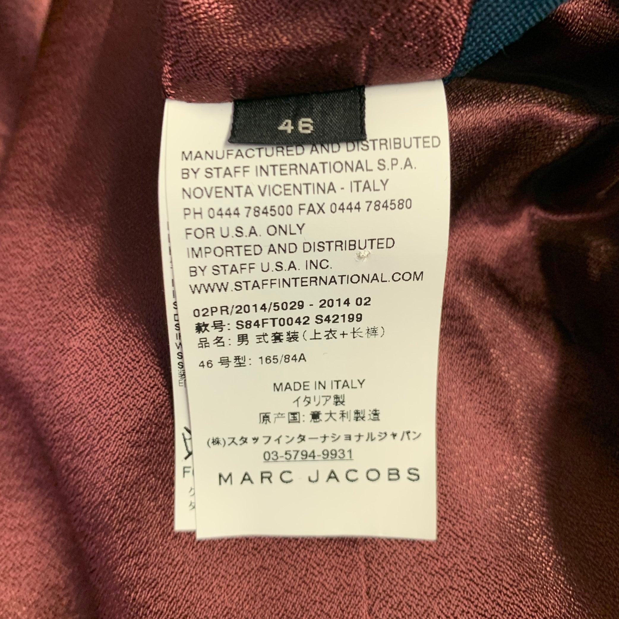 MARC JACOBS Taille 38 Manteau de sport en laine marine à revers échancré en vente 4