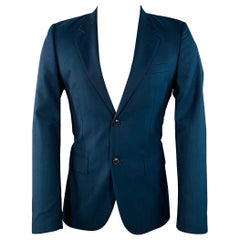 MARC JACOBS Taille 38 Manteau de sport en laine marine à revers échancré