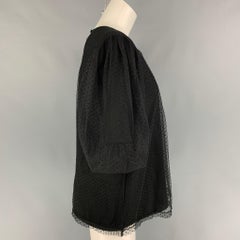 MARC JACOBS Größe 4 Schwarz Baumwolle Dots Layered Dress Top