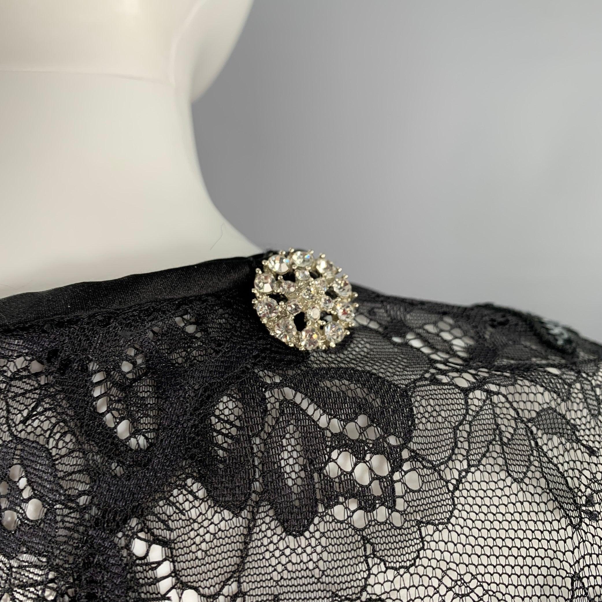 De las mujeres MARC JACOBS Talla 4 Vestido negro de encaje de nailon en forma de A