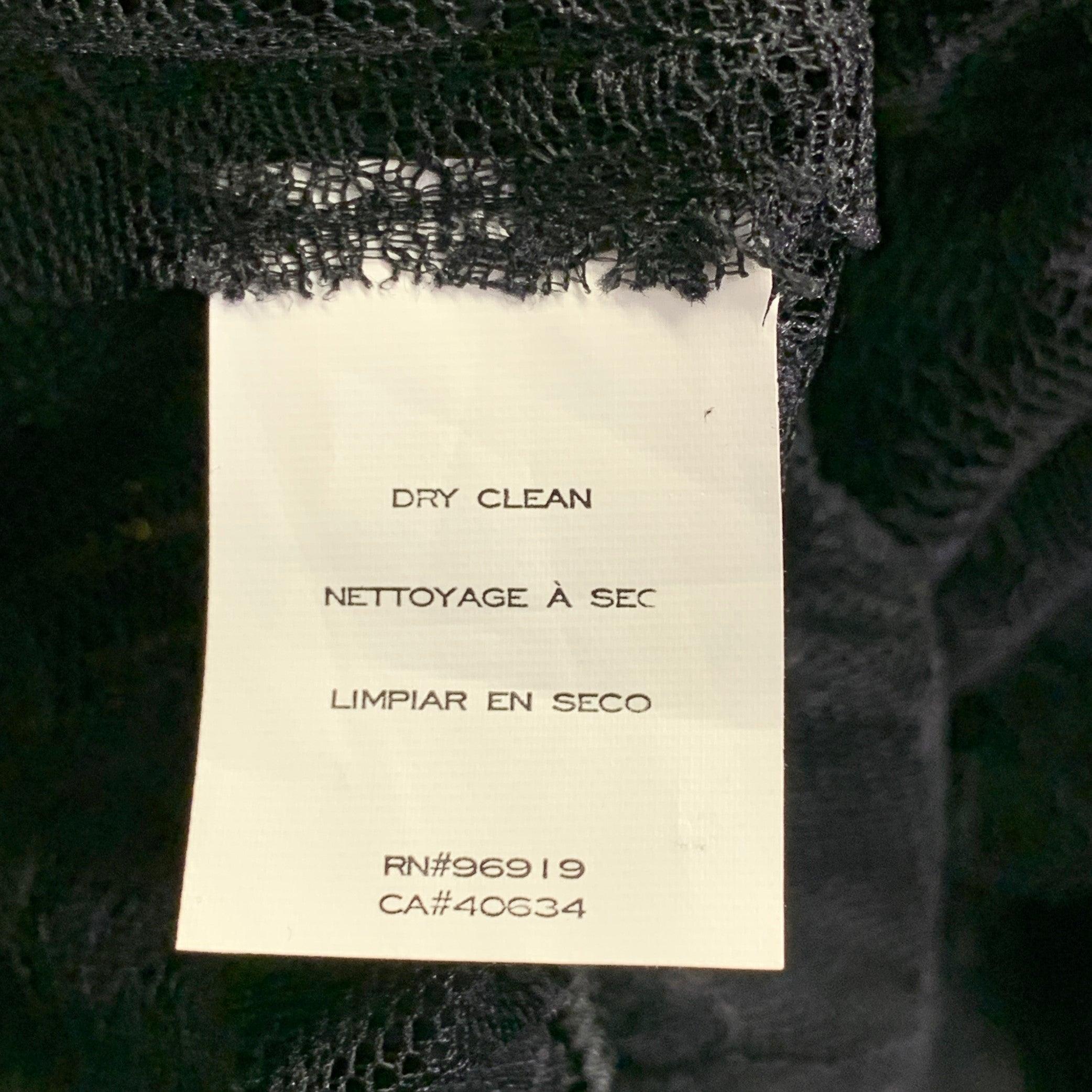 MARC JACOBS Talla 4 Vestido negro de encaje de nailon en forma de A 4