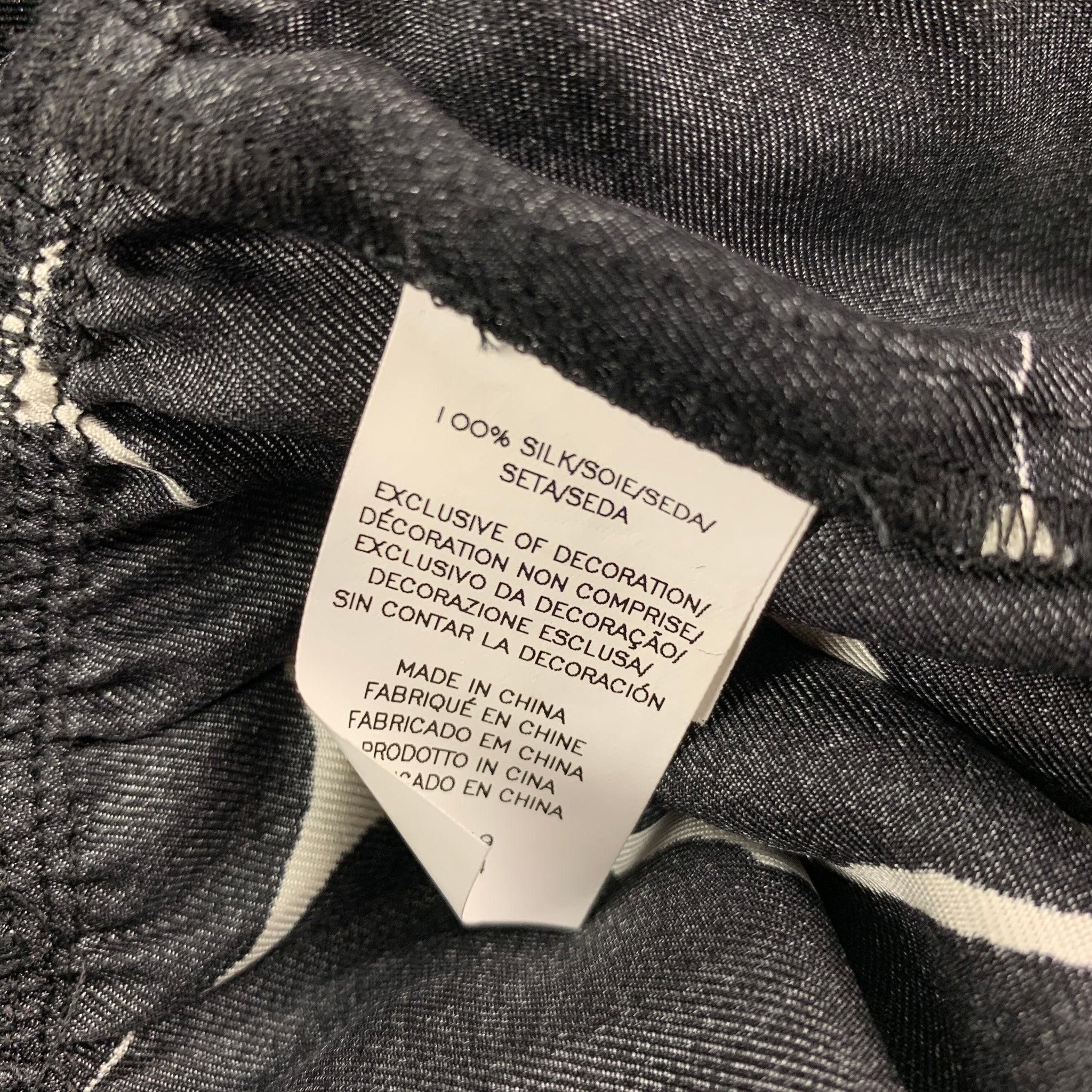 De las mujeres MARC JACOBS Talla 4 Vestido camisero de seda estampado en blanco y negro en venta