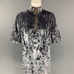 MARC JACOBS Size 4 Dark Gray Metallic Polyester Mini Dress