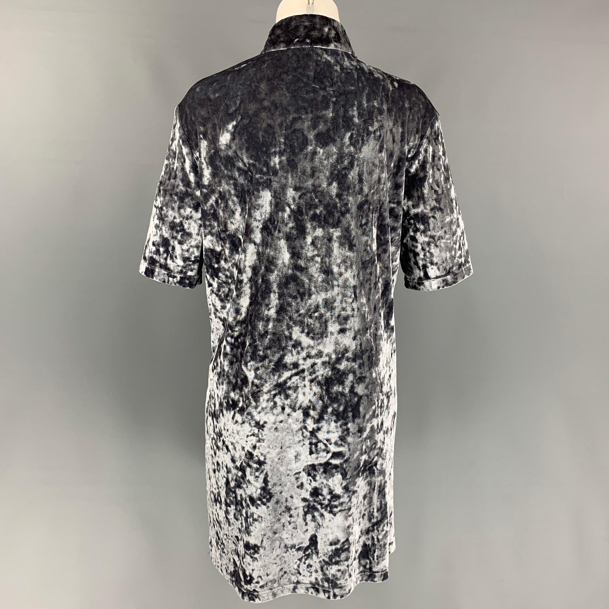 Women's MARC JACOBS Size 4 Dark Gray Metallic Polyester Mini Dress For Sale