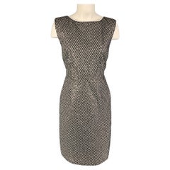 MARC JACOBS Size 4 Gray Black Silk Sequined Shift Dress