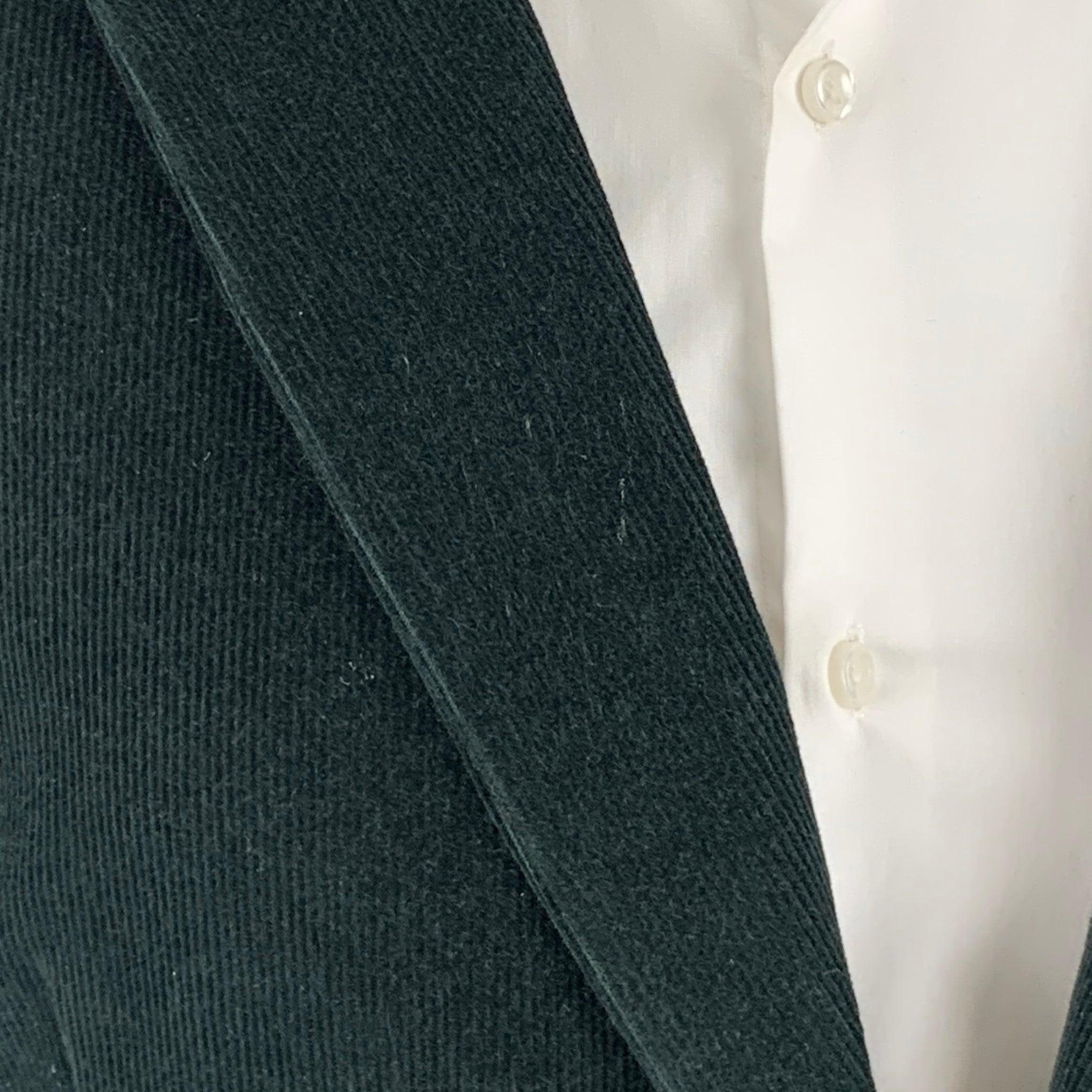 MARC JACOBS Size 40 Black Corduroy Cotton Notch Lapel Suit For Sale 6