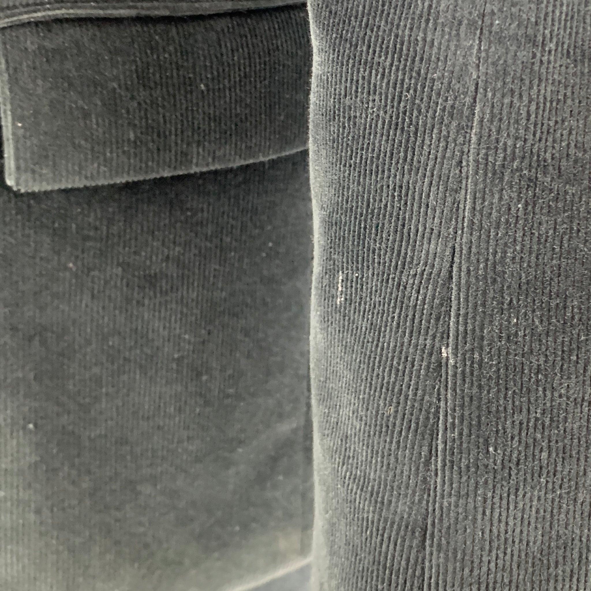 MARC JACOBS Size 40 Black Corduroy Cotton Notch Lapel Suit For Sale 4