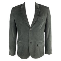 MARC JACOBS Size 40 Forest Green Textured Corduroy Notch Lapel Sport Coat