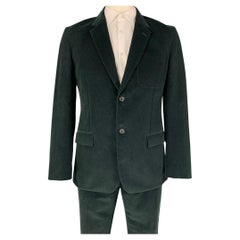 MARC JACOBS Size 42 Forest Green Corduroy Cotton Notch Lapel Suit