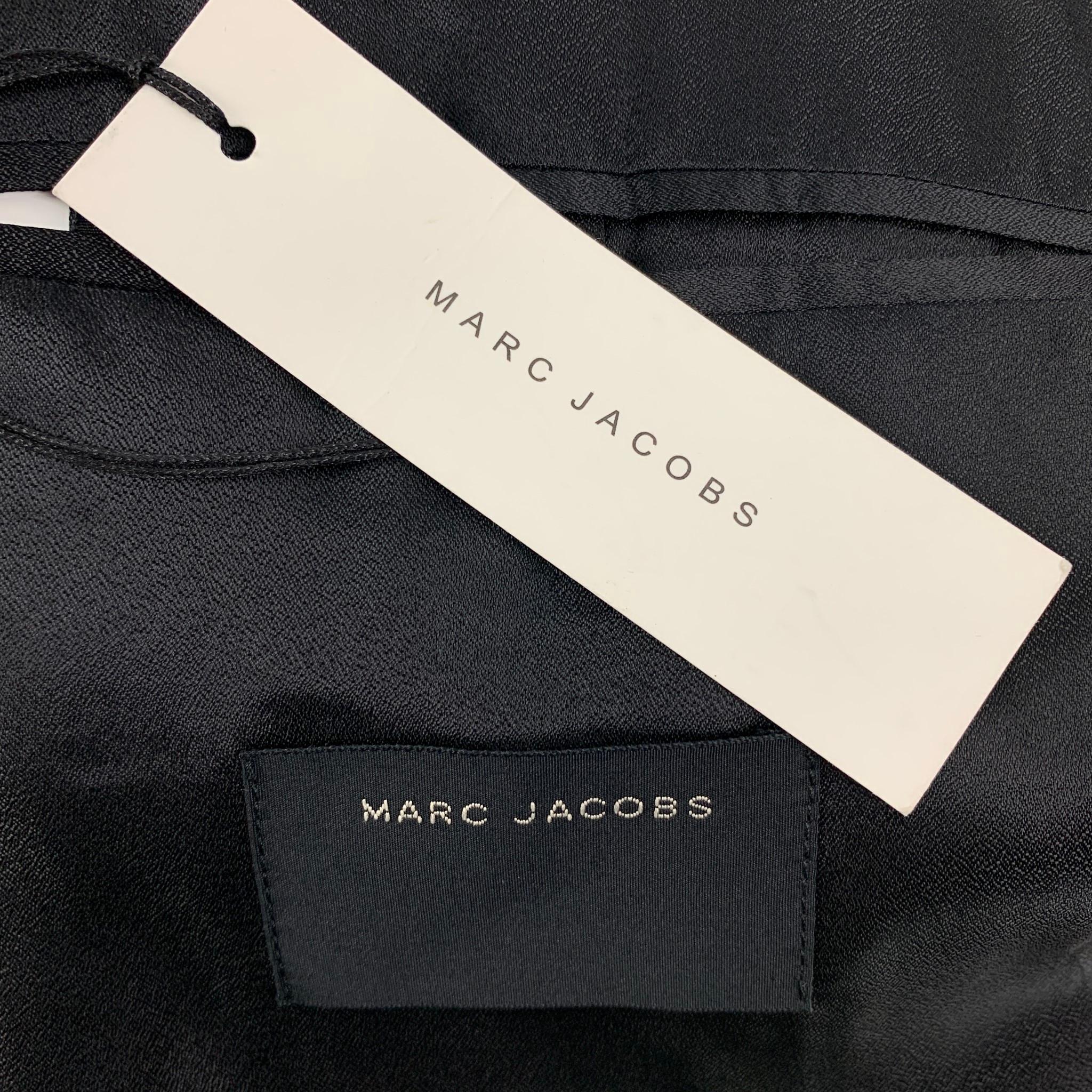 MARC JACOBS Size 44 Black Blue Wool Notch Lapel Sport Coat 1