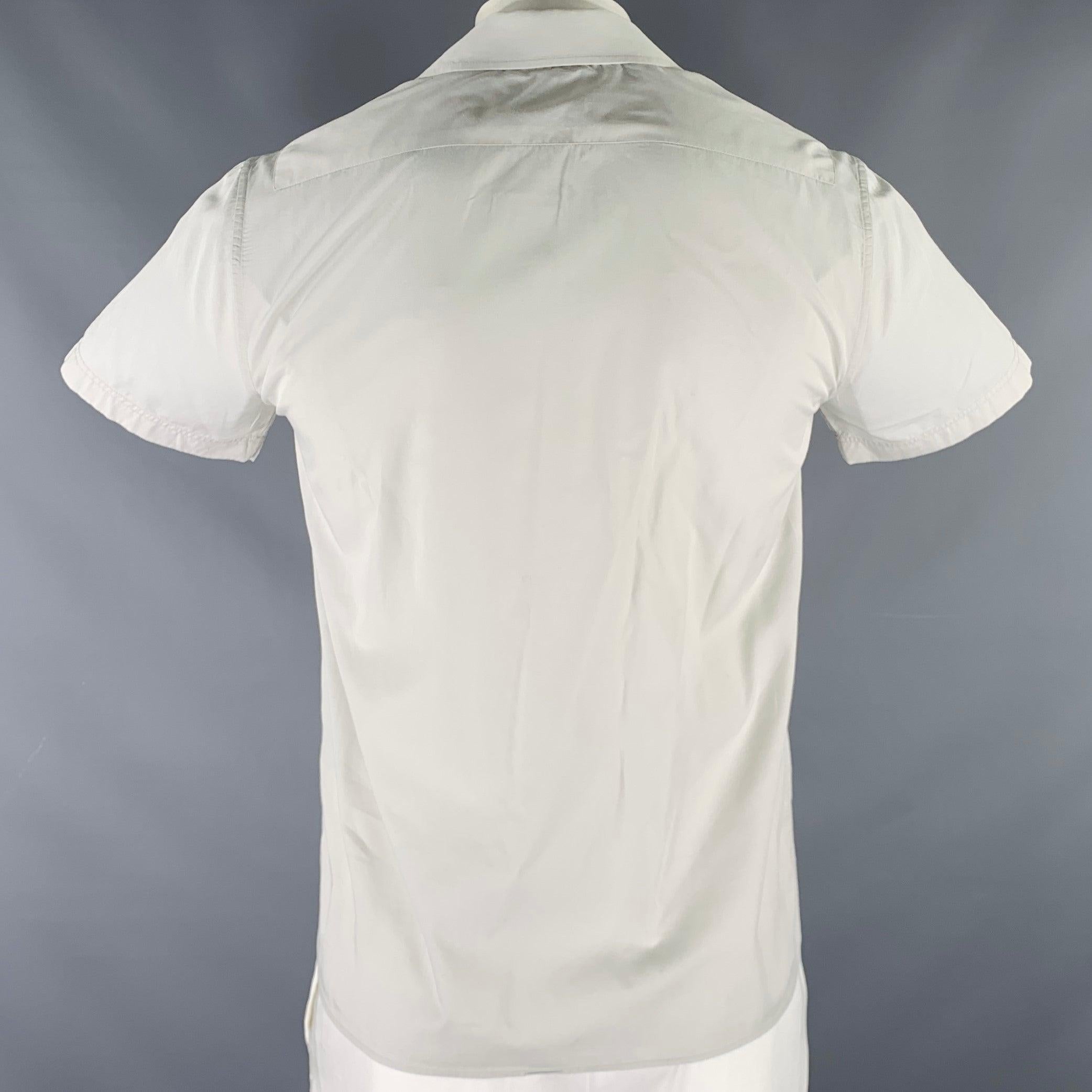 Gray MARC JACOBS Size 44 Grey Light Blue Cotton Short Sleeve Shirt