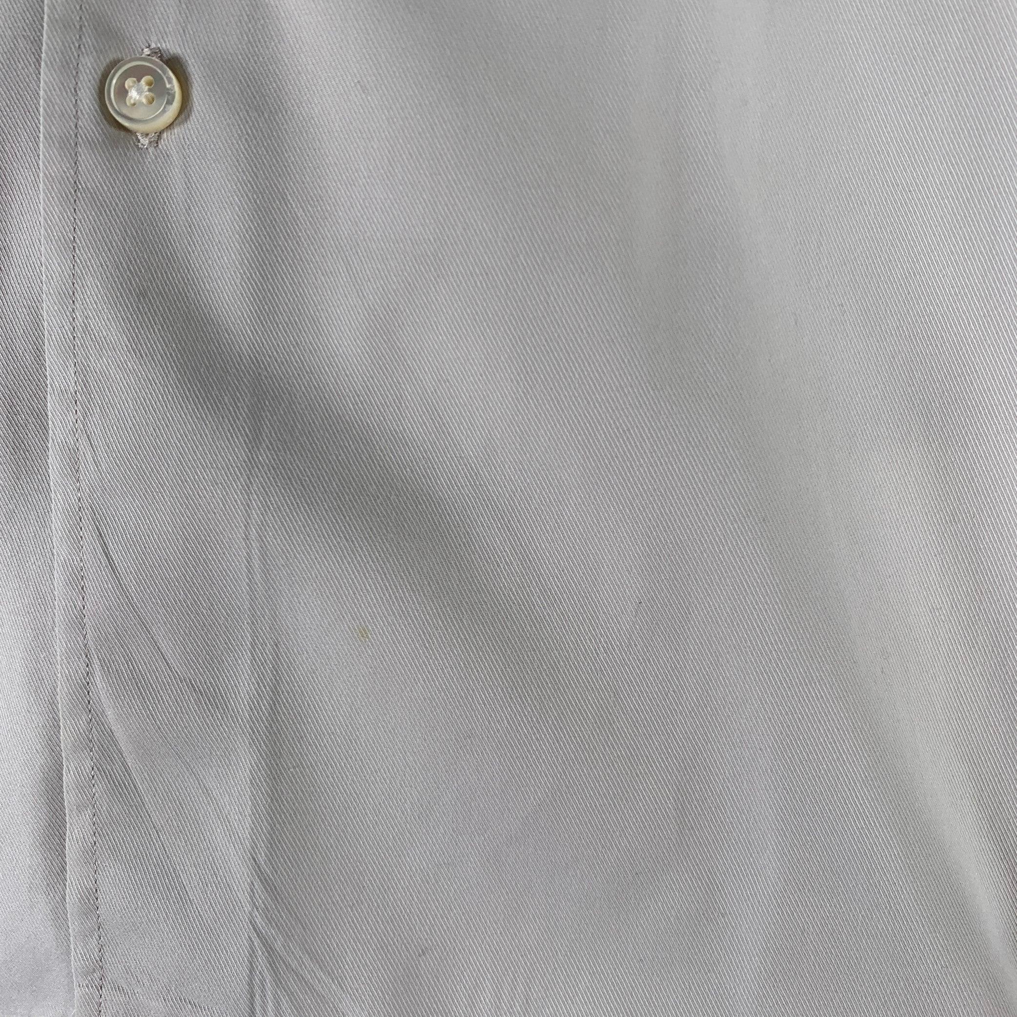 MARC JACOBS Size 44 Grey Light Blue Cotton Short Sleeve Shirt In Good Condition In San Francisco, CA