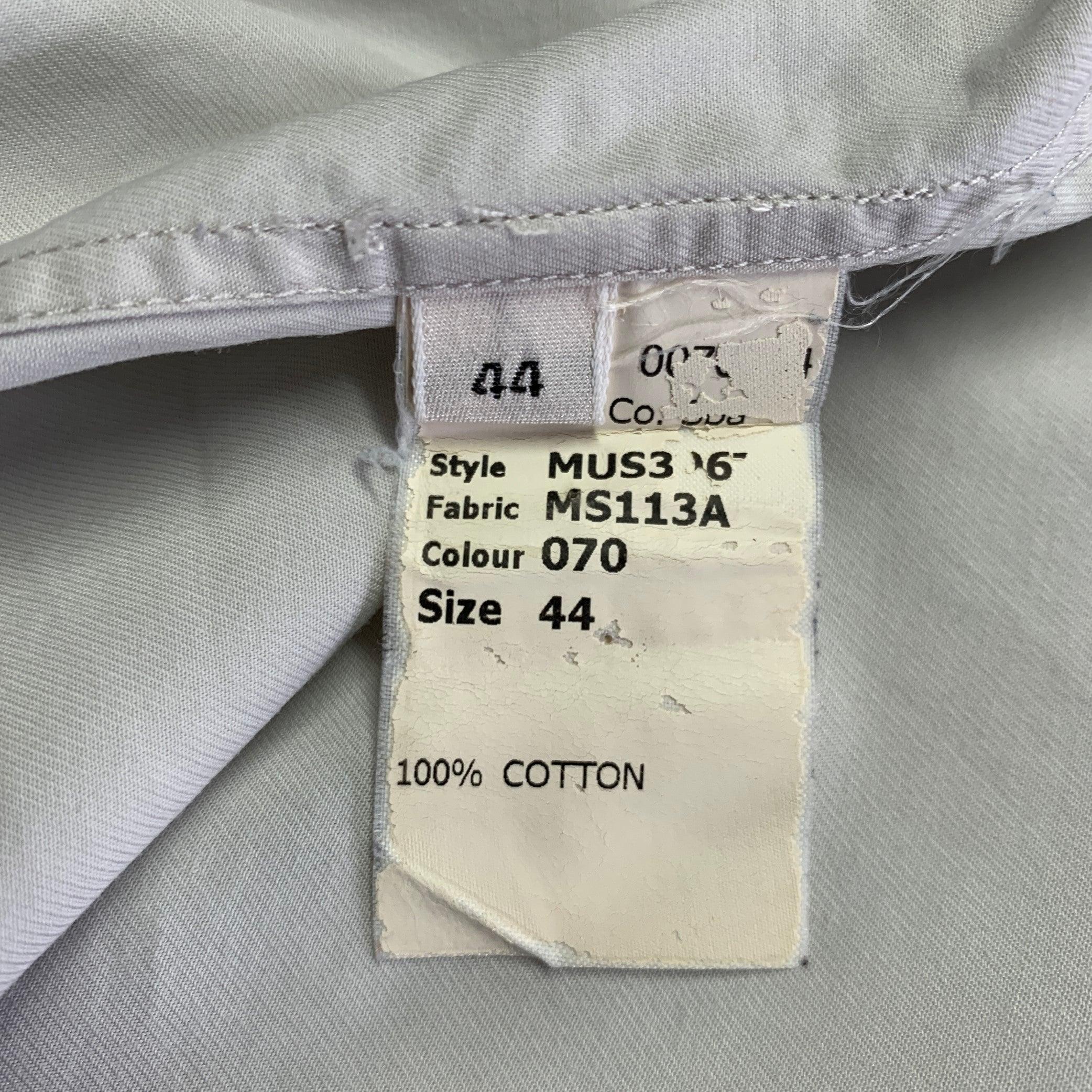 MARC JACOBS Size 44 Grey Light Blue Cotton Short Sleeve Shirt 1