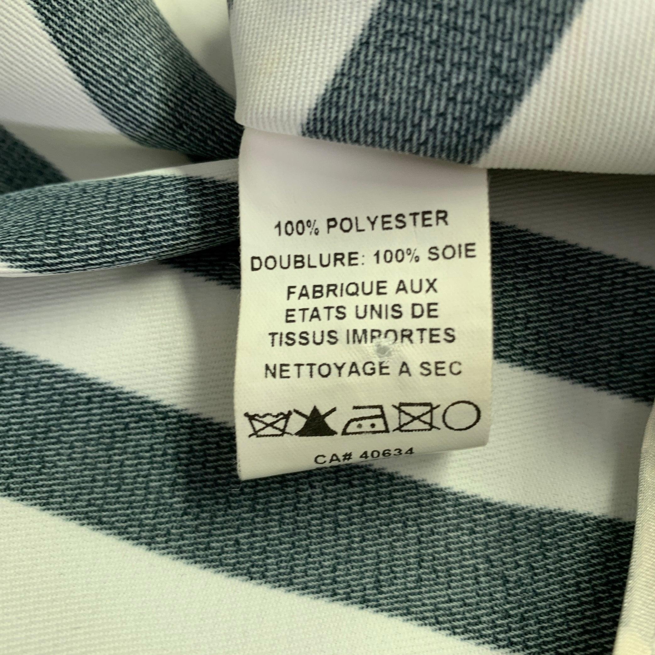 Women's MARC JACOBS Size 6 Black White Polyester Stripe Pencil Skirt For Sale