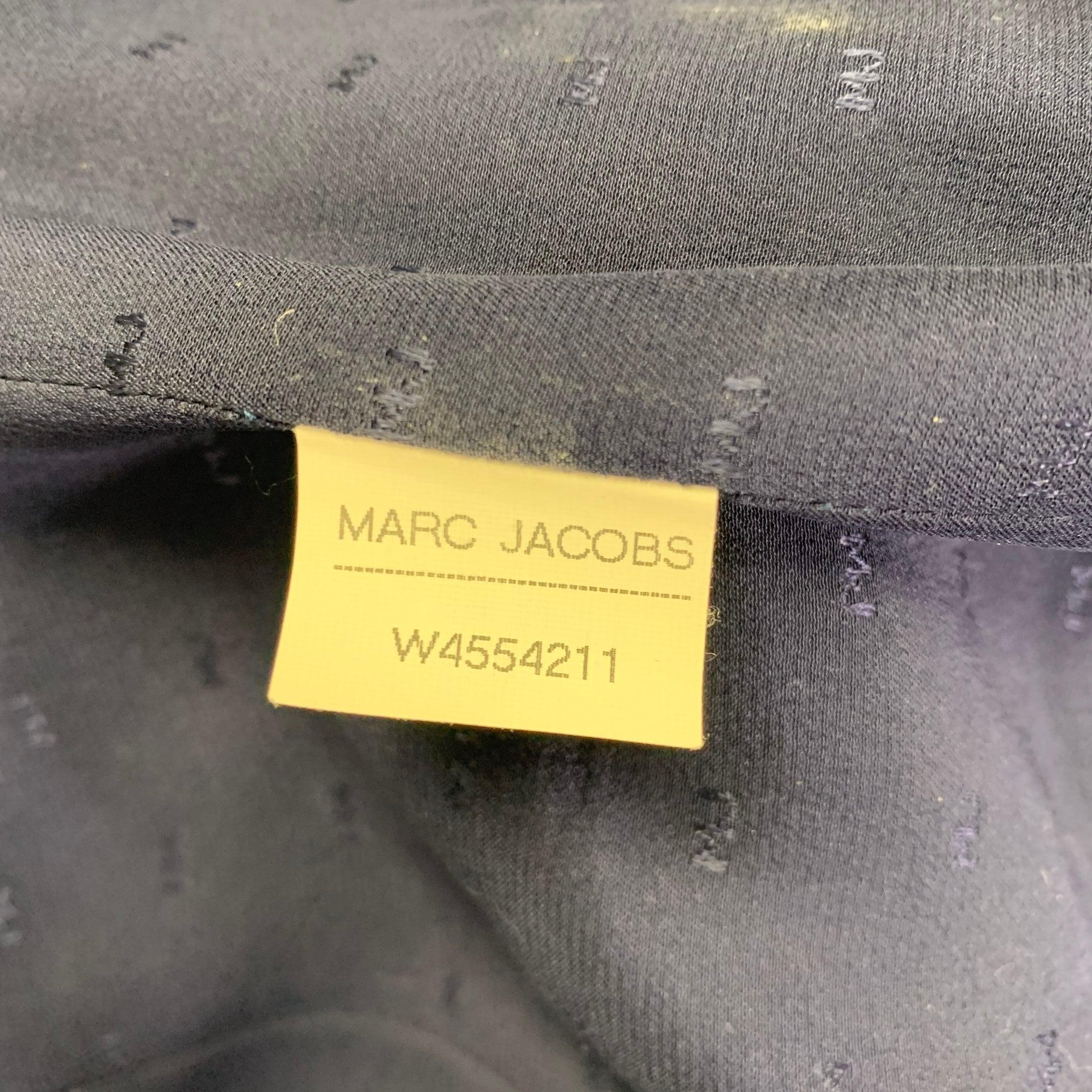 MARC JACOBS Size 6 Blue Silver Acetate Blend Floral Jacket For Sale 3
