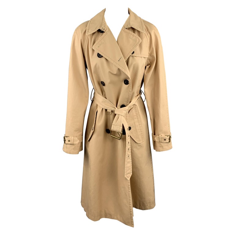 MARC JACOBS Size 6 Khaki Cotton Double Breasted A Line Trenchcoat at ...