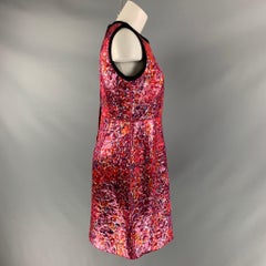 MARC JACOBS Size 6 Multi-Color Acetate Blend Jacquard Shift Dress