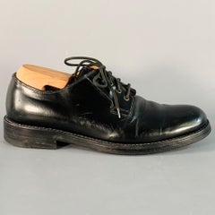 MARC JACOBS Size 8 Black Gold Leather Derby Lace-Up Shoes