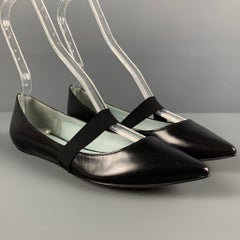 MARC JACOBS Size 8.5 Black Leather Mary Jane Flats