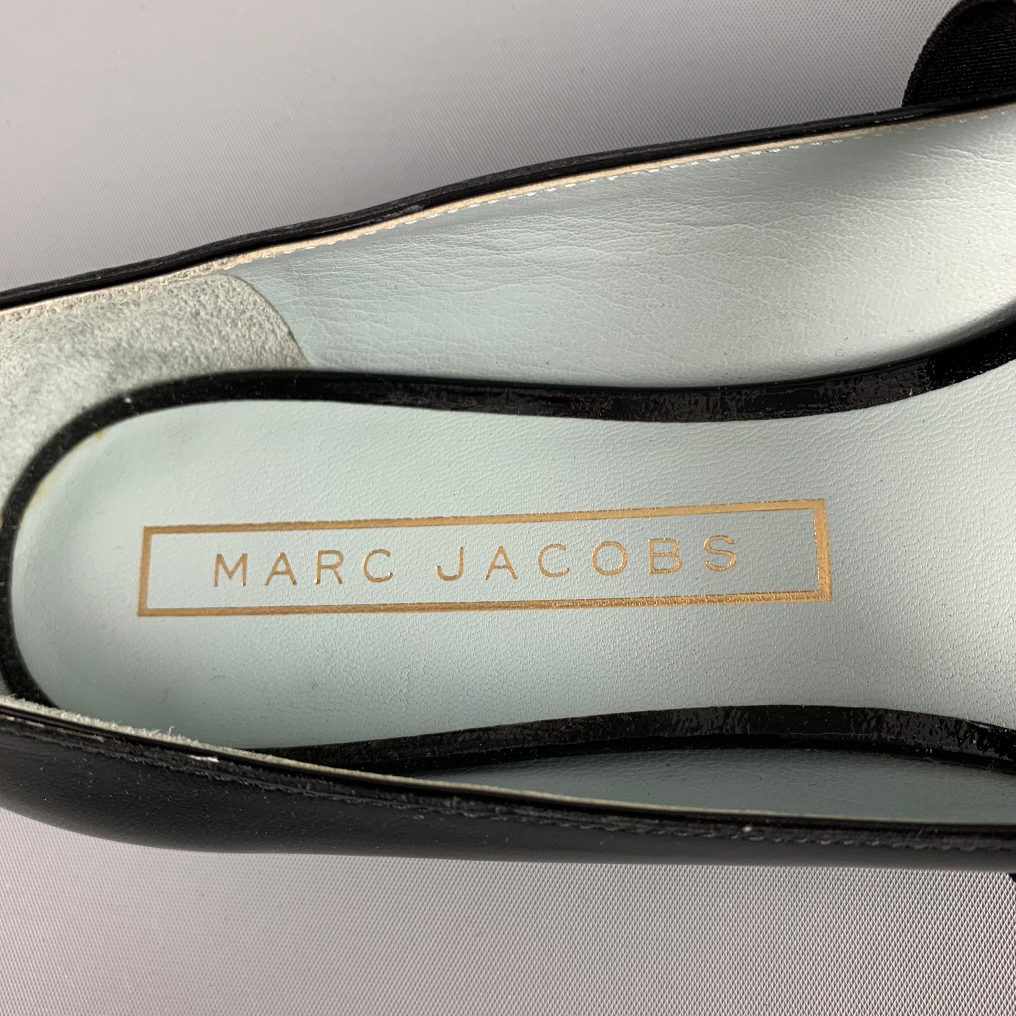 MARC JACOBS Size 8.5 Black Leather Mary Jane Flats 1