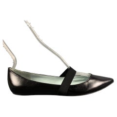 MARC JACOBS Size 8.5 Black Leather Mary Jane Flats