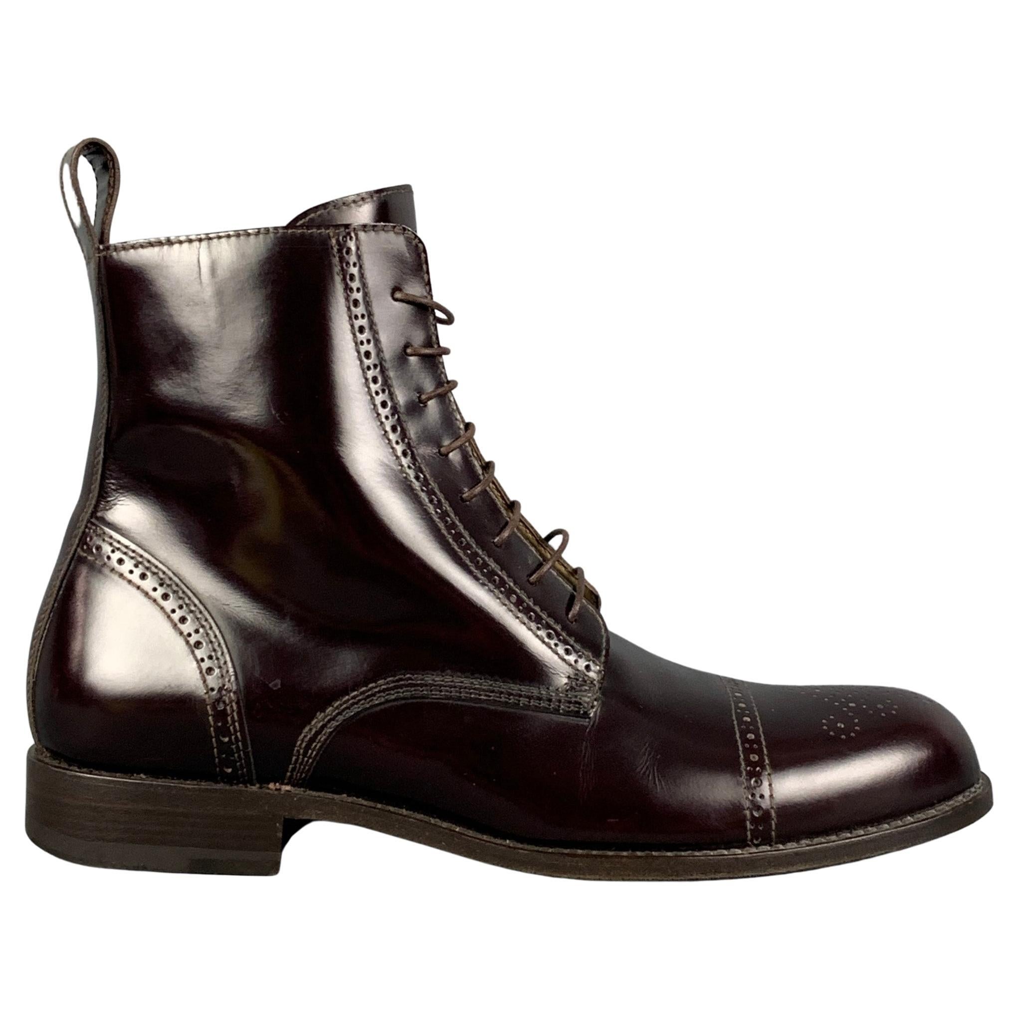 MARC JACOBS Size 9.5 Burgundy Perforated Leather Cap Toe Boots For Sale at  1stDibs | marc jacobs boots, marc jacobs platform cowboy boots, burgundy  cap toe boots