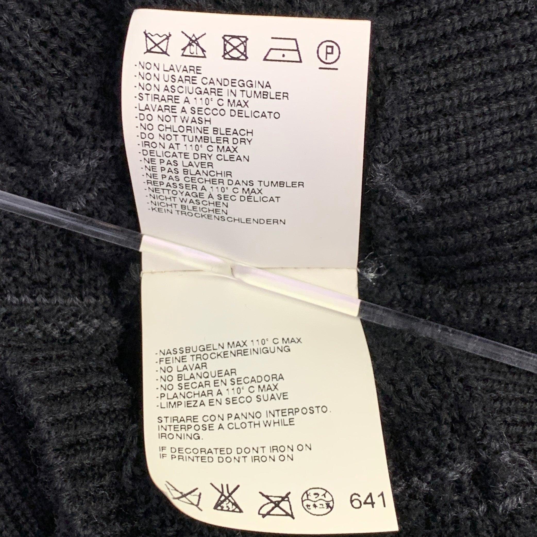 MARC JACOBS Size M Black Knit Wool Cotton Button Up Cardigan (cardigan à boutons en laine et coton) en vente 5