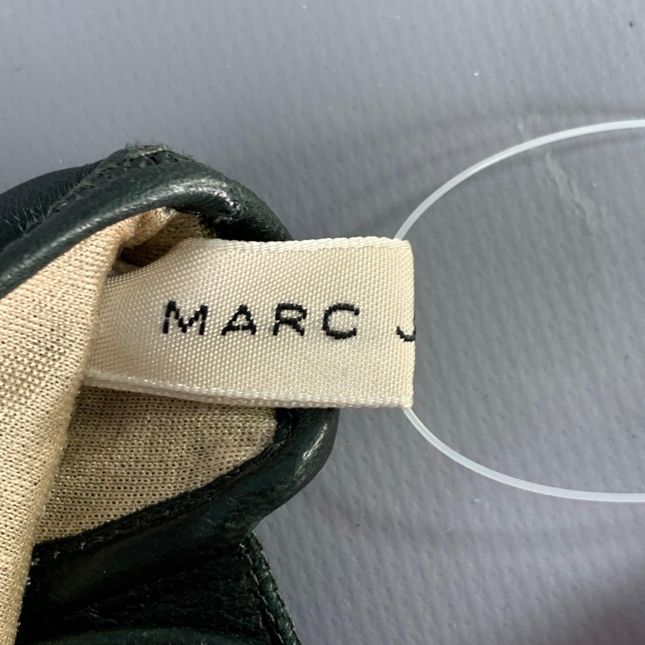 Grigio Guanti in pelle verde foresta MARC JACOBS taglia M