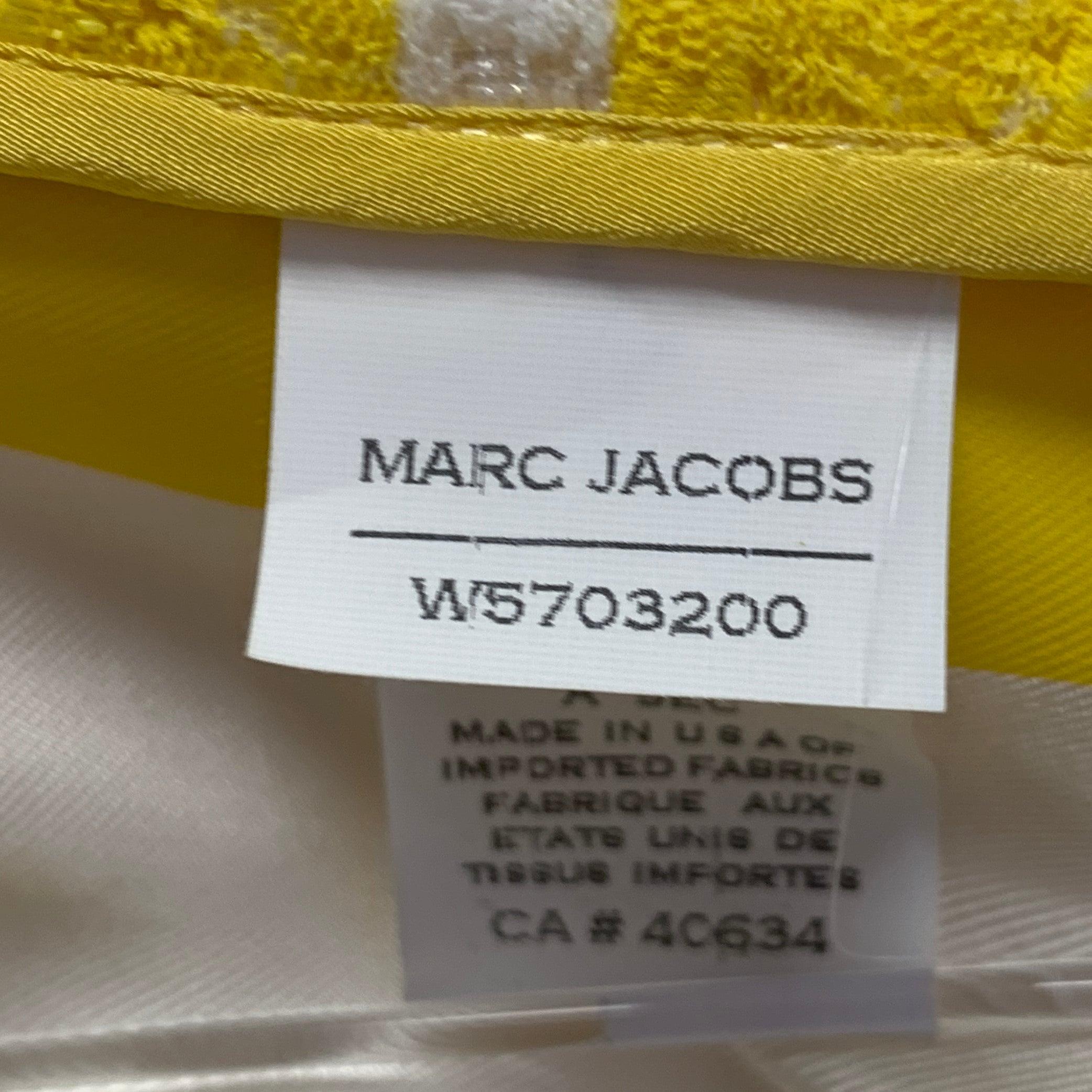 MARC JACOBS Size M Yellow White Boucle Stripe Snaps Jacket Blazer For Sale 1
