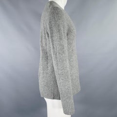 MARC JACOBS Size S Grey Heather Knit Wool Cashmere V-Neck Sweater