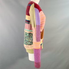 MARC JACOBS Size S Multi Color Wool Blend Patchwork Crew Neck Sweater