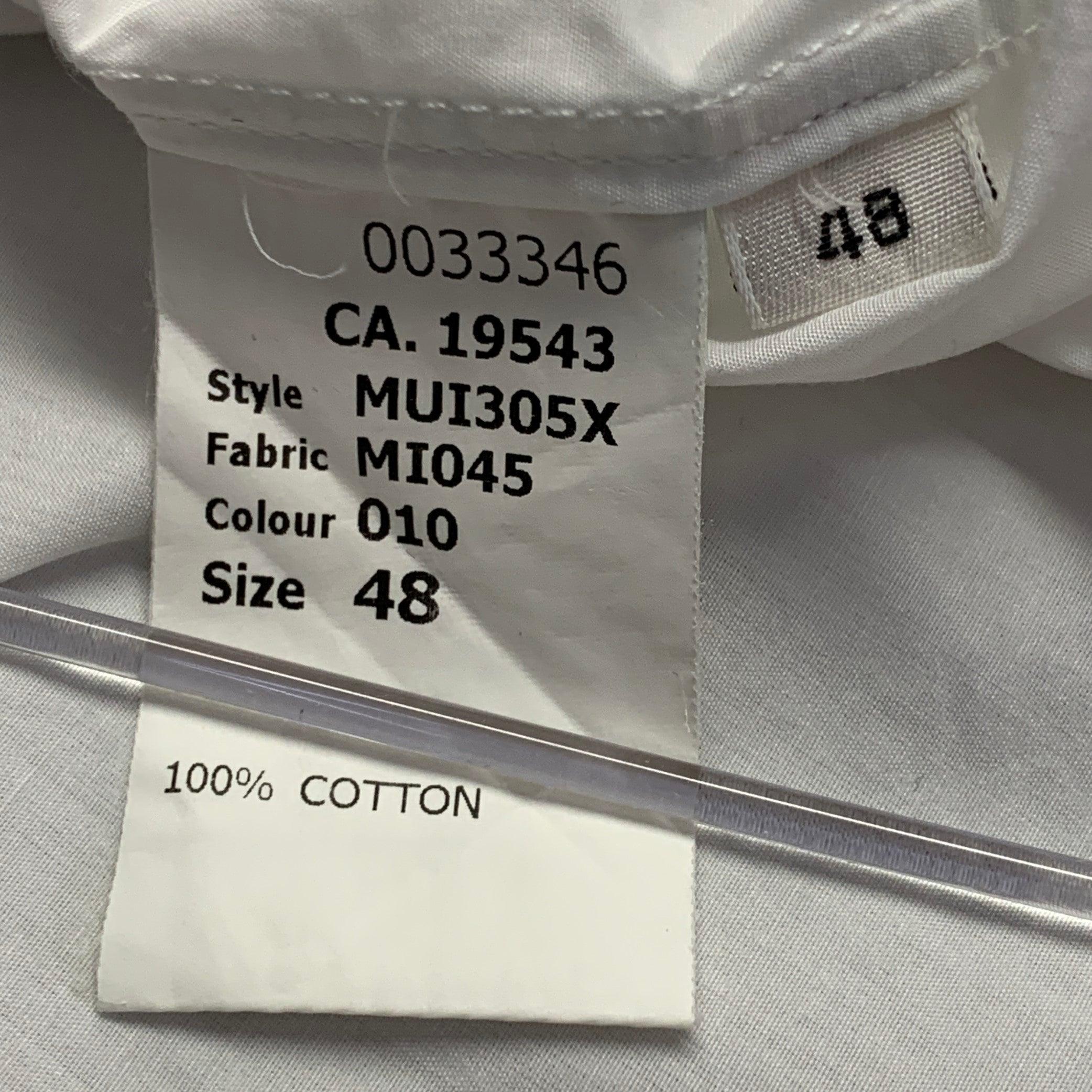 MARC JACOBS Size S White Cotton Wingtip Pleated Bib French Cuffs Tuxedo Long Sleeve Shirt For Sale 2